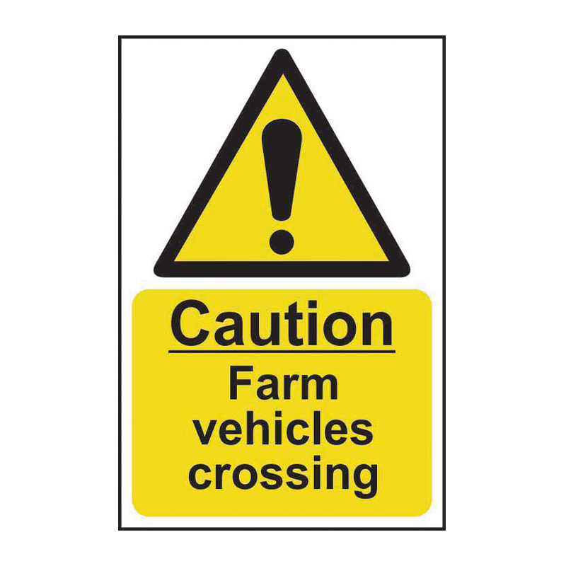 Caution Farm vehicles crossing - SAV (200 x 300mm)