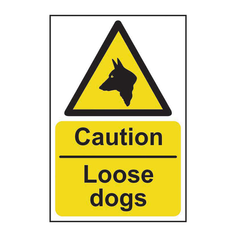 Caution Loose dogs - SAV (200 x 300mm)