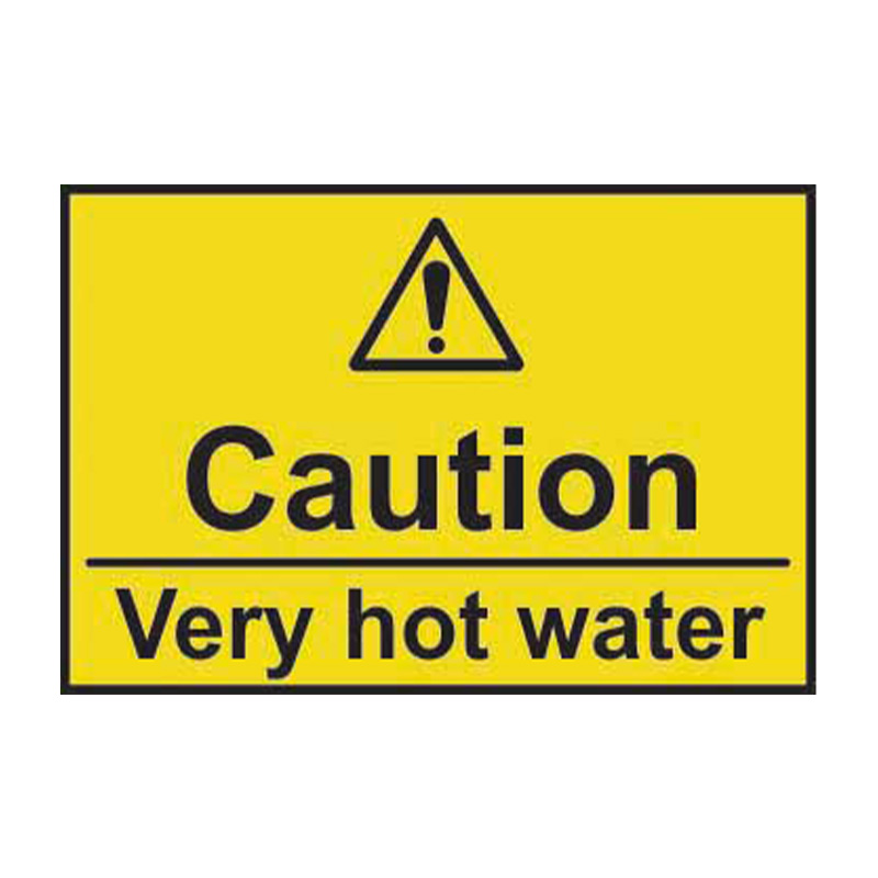 Caution Very hot water - SAV (75 x 50mm)