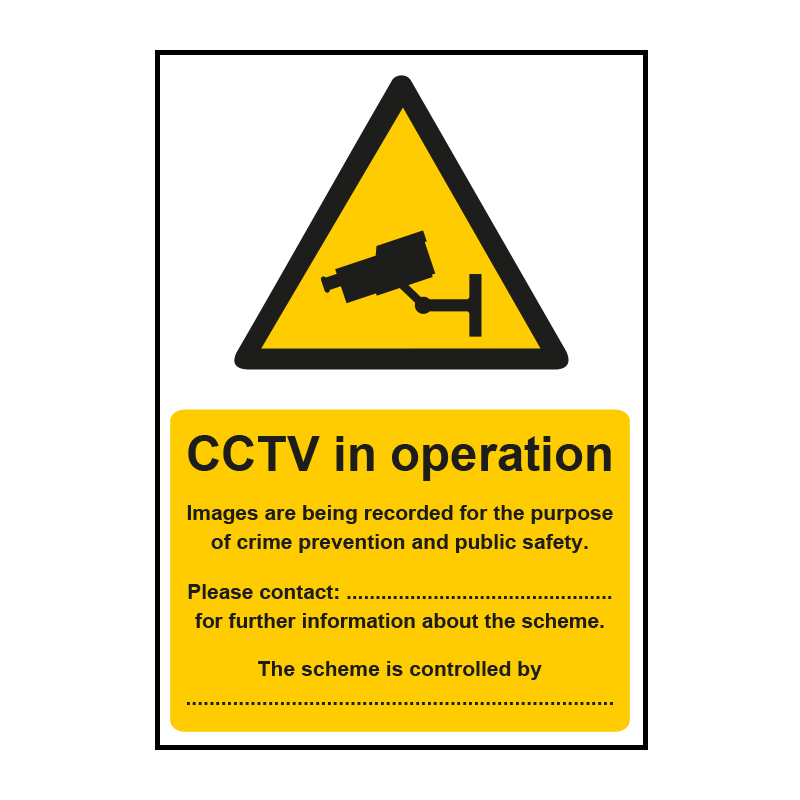 CCTV In Operation DPA Compliant SAV (148mm x 210mm)