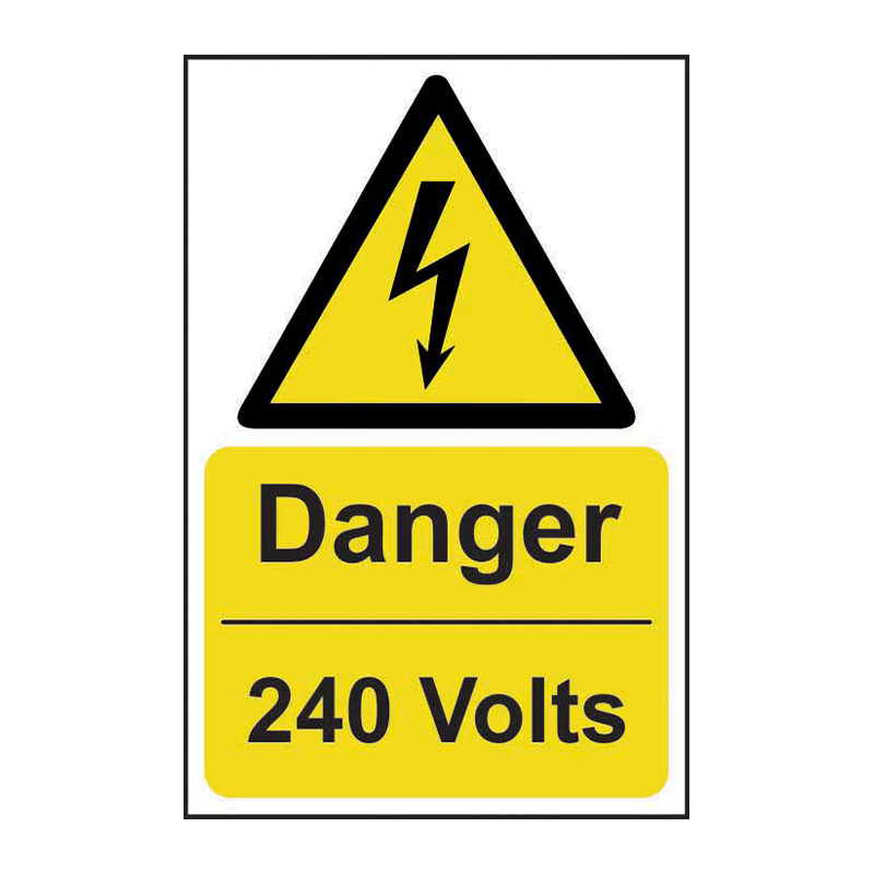 Danger 240 volts - SAV (200 x 300mm)