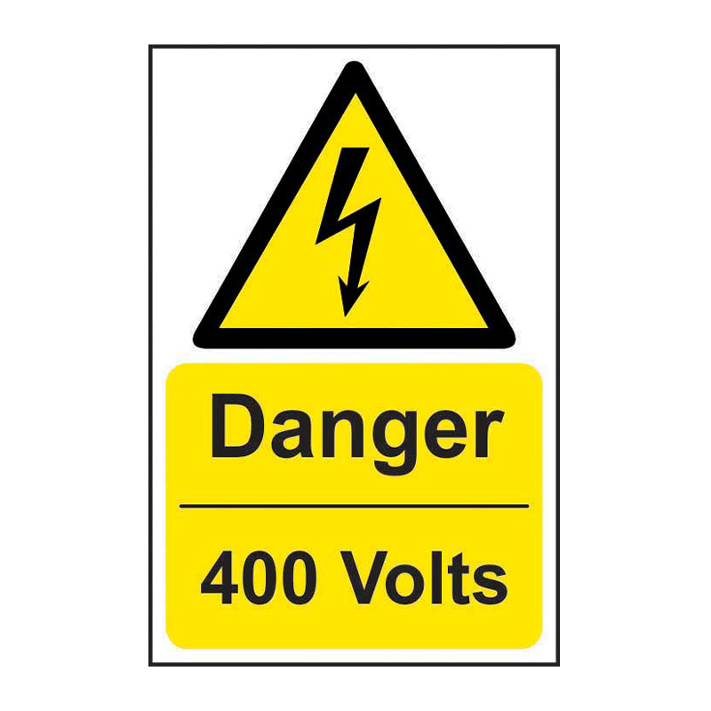 Danger 400 volts - SAV (400 x 600mm)