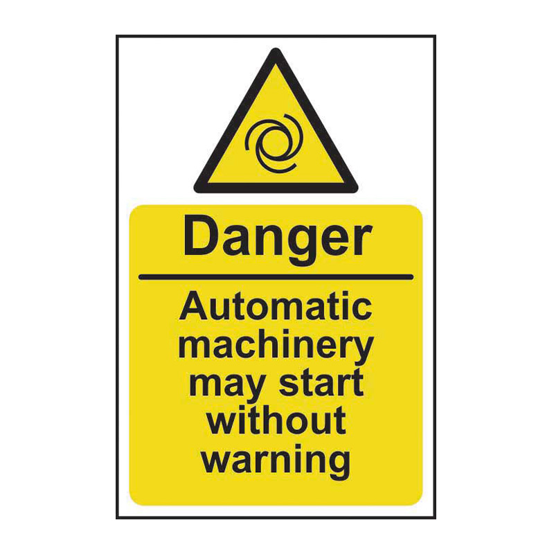 Danger Automatic machinery may start - SAV (200 x 300mm)