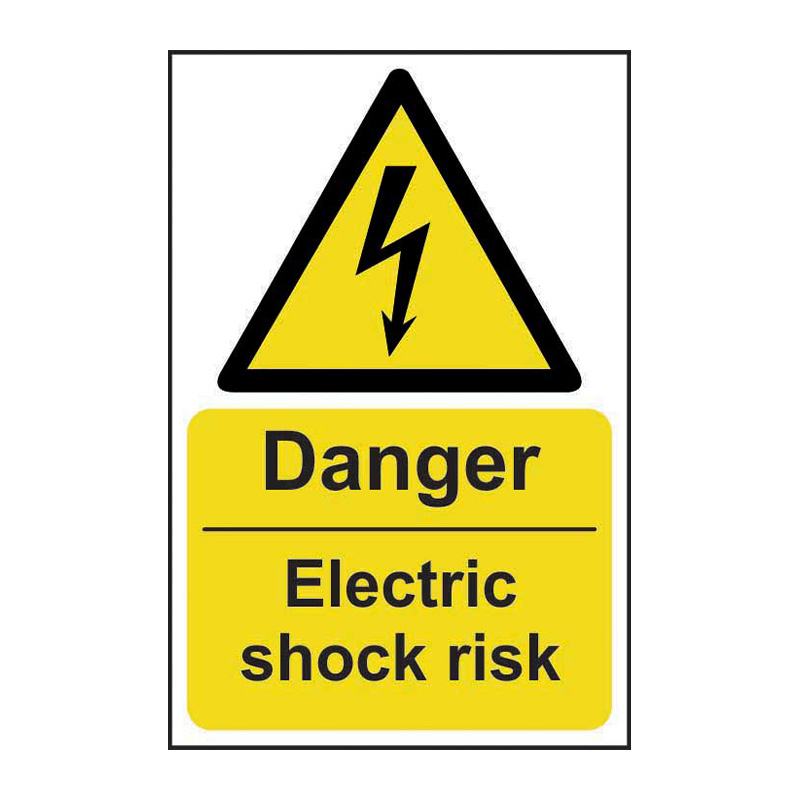 Danger Electric shock risk - SAV (200 x 300mm)