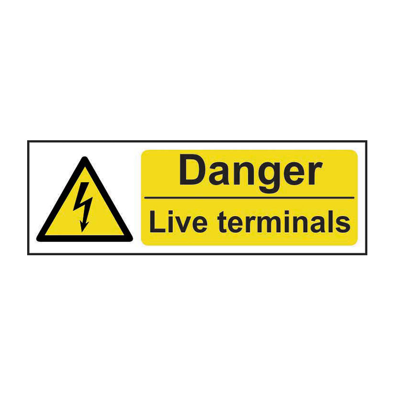 Danger Live terminals - SAV (300 x 100mm)