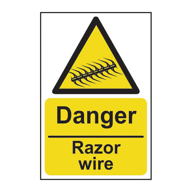 Danger Razor wire - SAV (200 x 300mm)