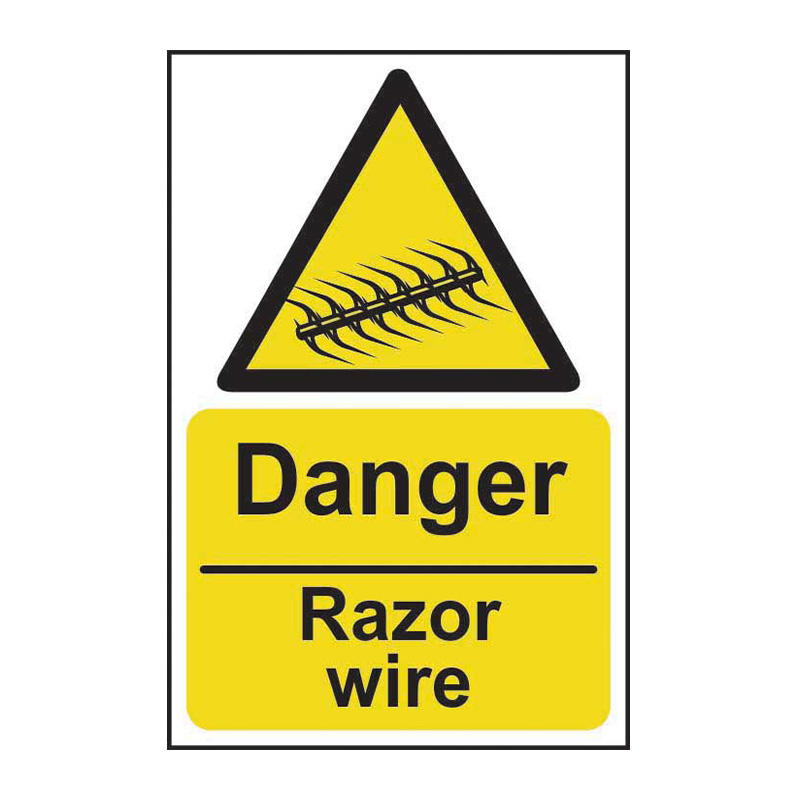 Danger Razor wire - SAV (400 x 600mm)