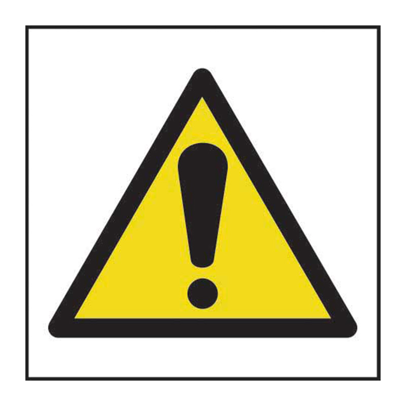 Hazard Warning Symbol - SAV (100 x 100mm)