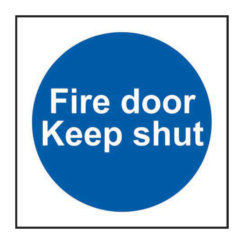 Fire door Keep shut - SAV (100 x 100mm)