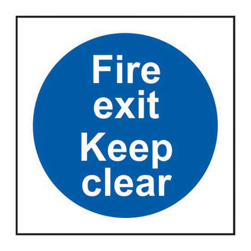 Fire exit keep clear - SAV (200 x 200mm)