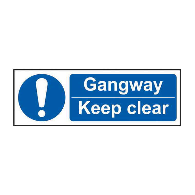 Gangway Keep clear - SAV (300 x 100mm)