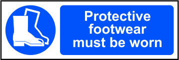 Protective footwear must be worn - SAV (300 x 100mm)