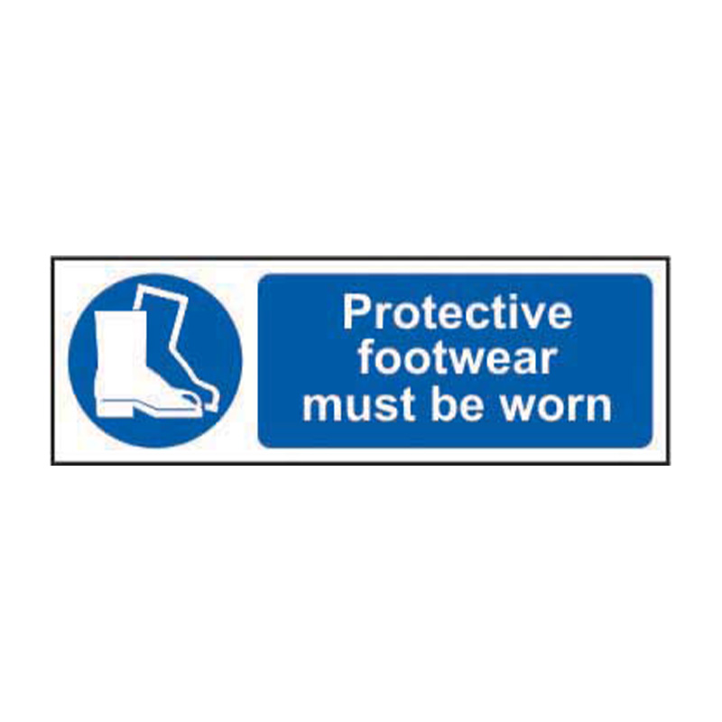 Protective footwear must be worn - SAV (600 x 200mm)