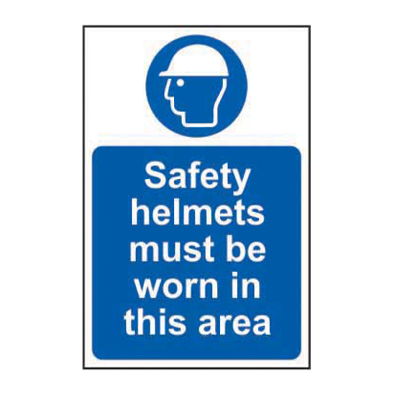 Safety helmets must be worn in this area - SAV (400 x 600mm)