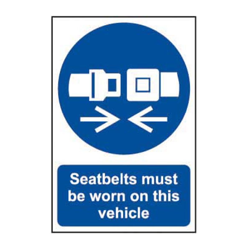 Seatbelts must be worn on this vehicle - SAV (200 x 300mm)