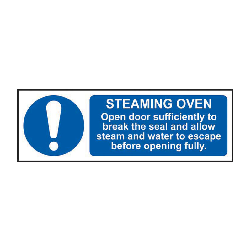 STEAMING OVEN  Open door sufficiently to break the seal - SAV (300 x 100mm)