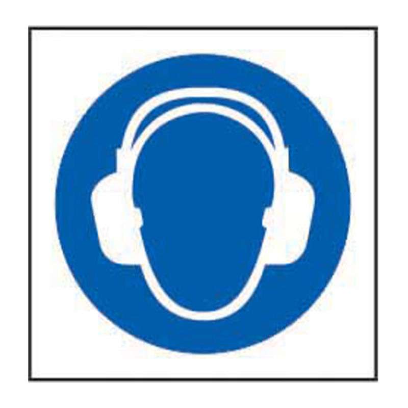 Wear ear protection symbol - SAV (100 x 100mm)