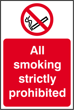 All smoking strictly prohibited - SAV (200 x 300mm)