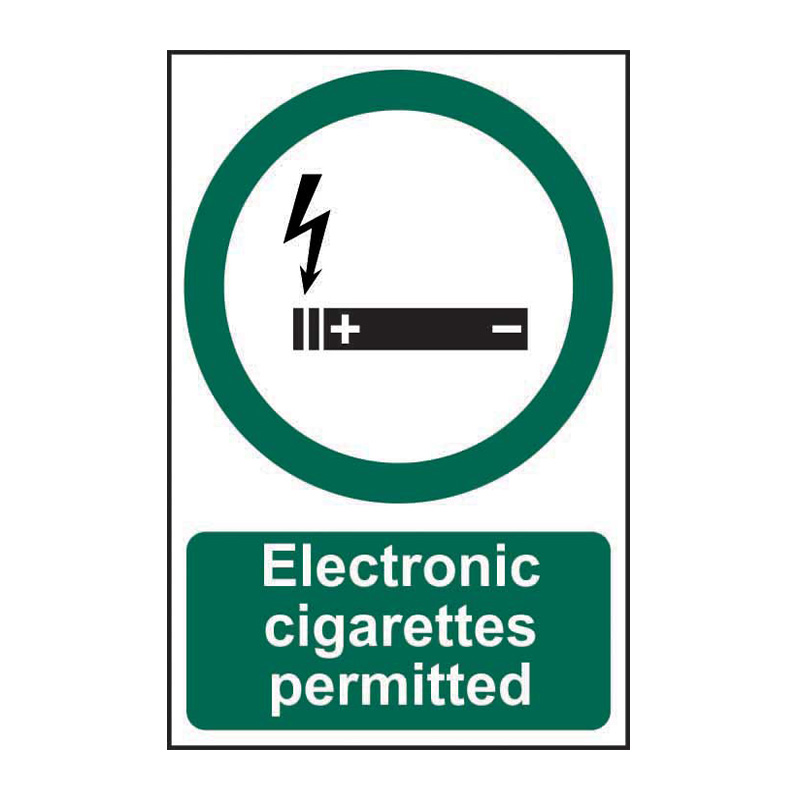 Electronic cigarettes permitted - SAV (200 x 300mm)