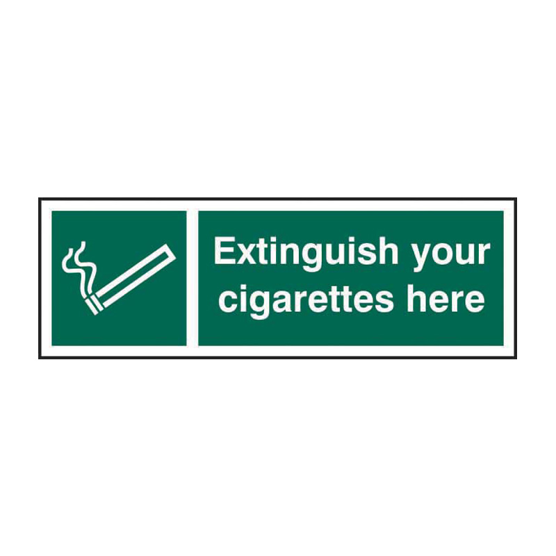 Extinguish your cigarettes here - SAV (300 x 100mm)