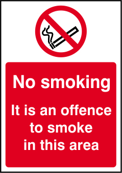 It is an offence to smoke - SAV (148 x 210mm)