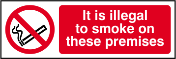 It is illegal to smoke on these premises - SAV (300 x 100mm)