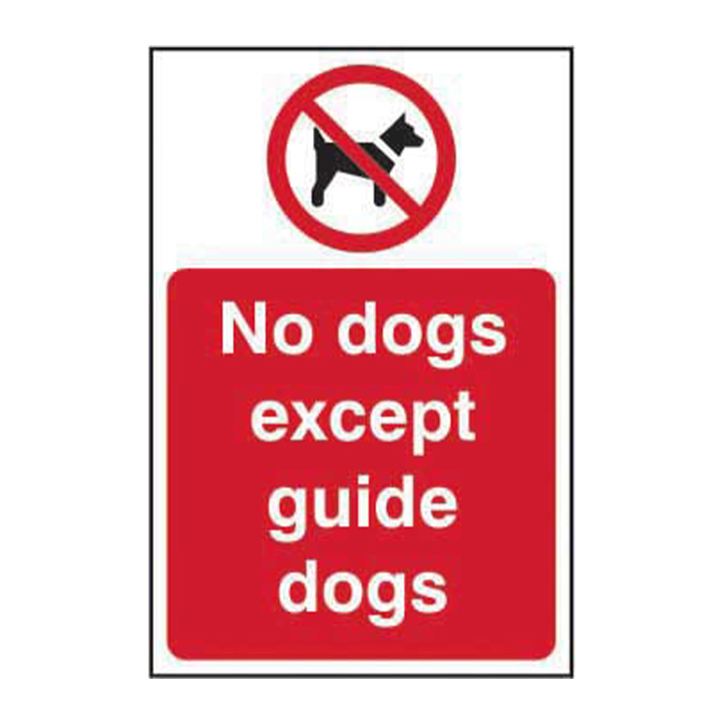 No dogs except guide dogs - SAV (200 x 300mm)