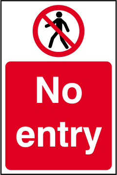 No entry - SAV (200 x 300mm)