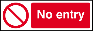 No entry - SAV (300 x 100mm)