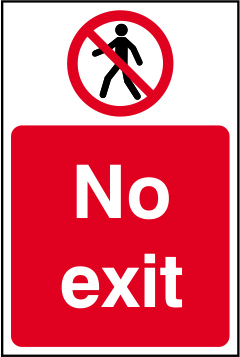 No exit - SAV (200 x 300mm)