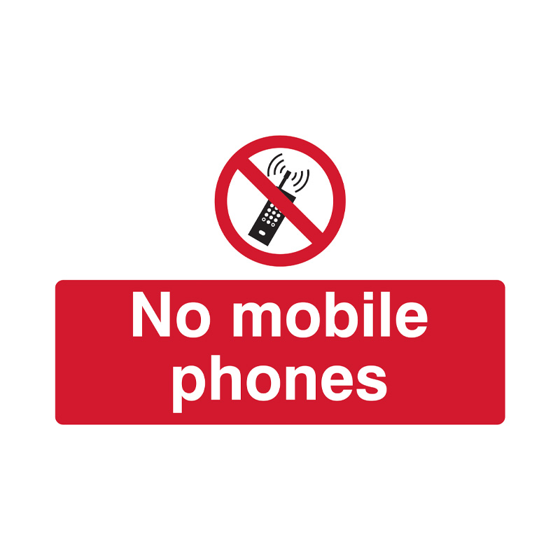 No mobile phones - SAV (300 x 200mm)