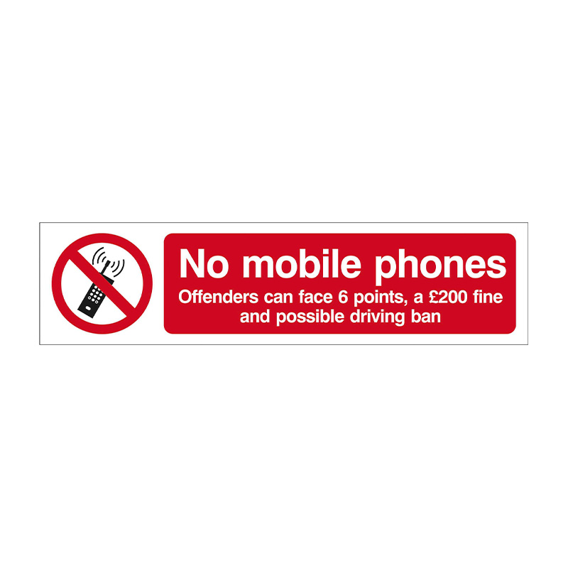 No mobile phones Offenders can face... - SAV (200 x 50mm) Pack of 2