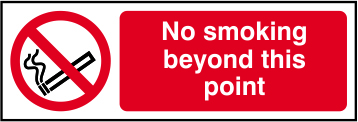 No smoking beyond this point - SAV (300 x 100mm)