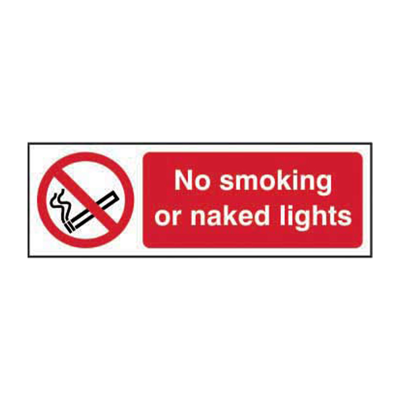 No smoking or naked lights - SAV (600 x 200mm)