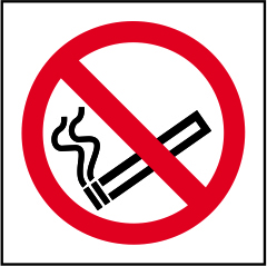 No smoking symbol - SAV (100 x 100mm)