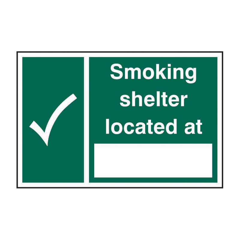 Smoking shelter located at _____ - SAV (300 x 200mm)