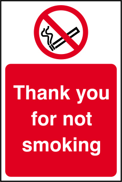 Thank you for not smoking - SAV (200 x 300mm)