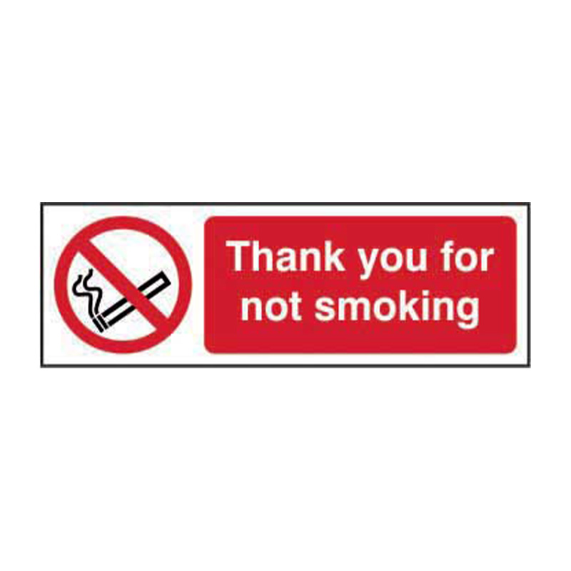 Thank you for not smoking - SAV (300 x 100mm)