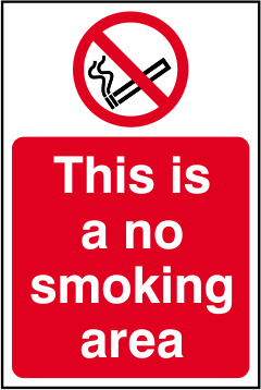 This is a no smoking area - SAV (200 x 300mm)