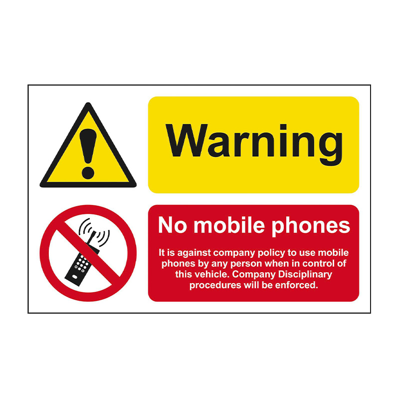 Warning No mobile phones It is against... - SAV (150 x 100mm)