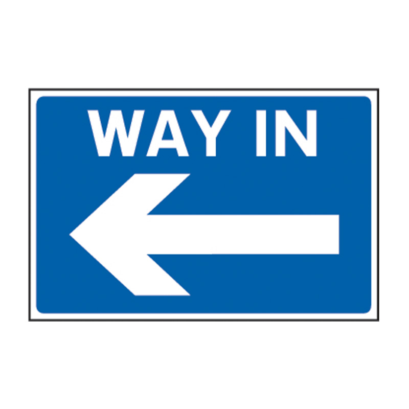 Way in arrow left - FMX (600 x 400mm)