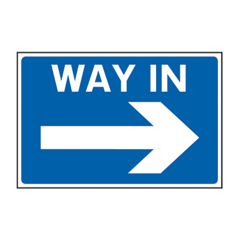 Way in arrow right - FMX (600 x 400mm)