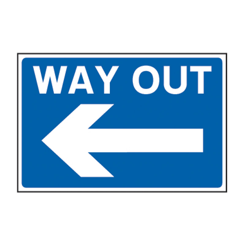 Way out arrow left - FMX (600 x 400mm)