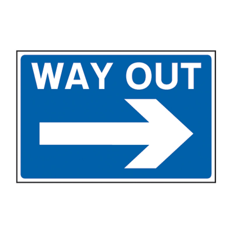 Way out arrow right - FMX (600 x 400mm)