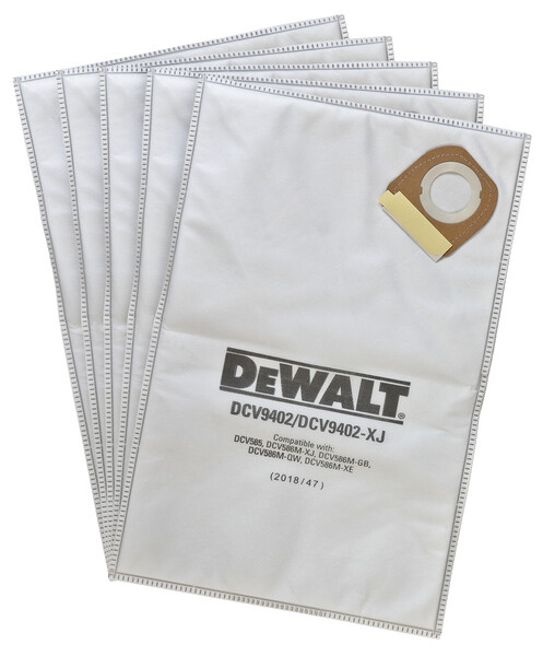 DeWalt Fleece Bags For DCV586M Dust Extractor (5 Pack)