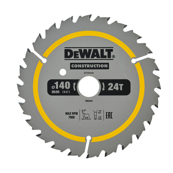 DeWalt Csb Construction 140mmx20mm 24T