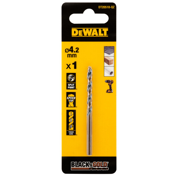 DeWalt 4.2mm Black Gold Hss Drill Bit