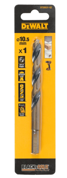 DeWalt 10.5mm Black Gold Hss Drill Bit