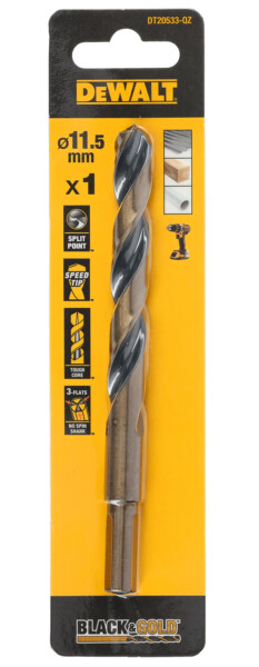 DeWalt 11.5mmblack Gold Hss Drill Bit