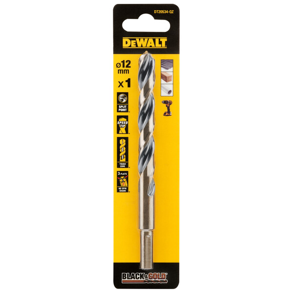 DeWalt 12mm Black Gold Hss Drill Bit